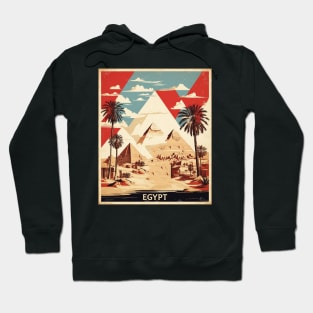 Egypt Pyramids of Giza Vintage Poster Tourism Hoodie